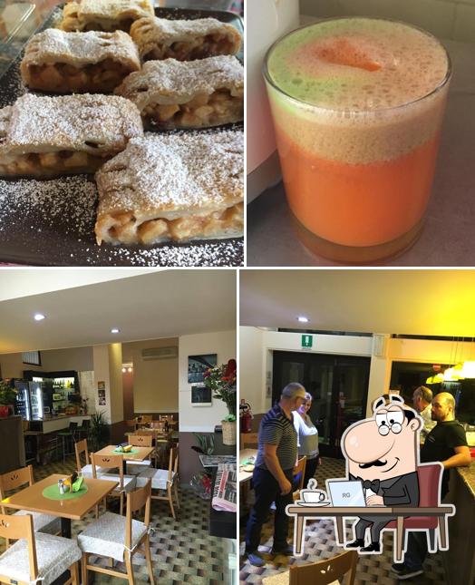 La interni e cibo del ristorante