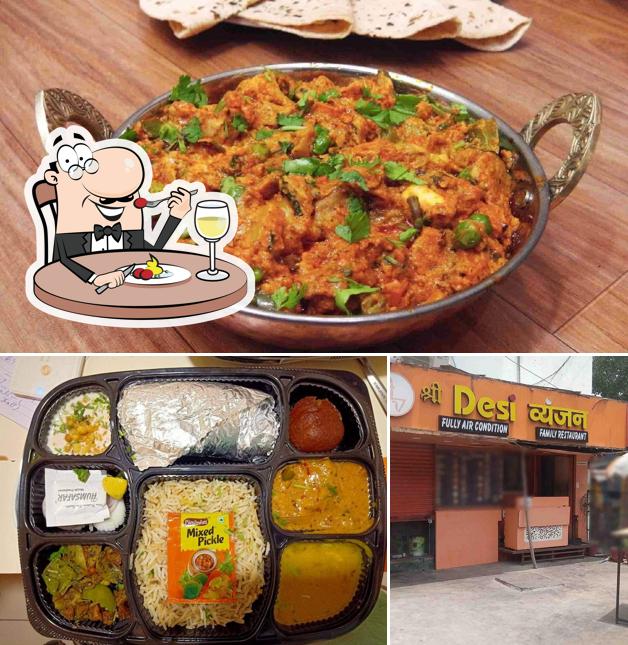 This is the image depicting food and exterior at Desi Vyanjan