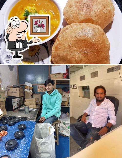 Among different things one can find interior and food at Sharma Samose Tikki Wala