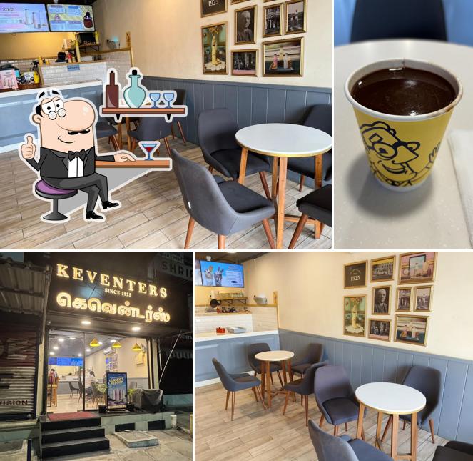 Take a seat at one of the tables at Keventers (The original Milkshake), Erode