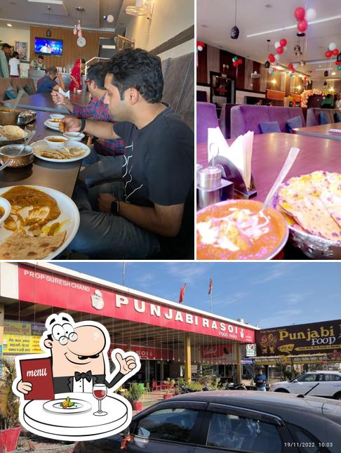 Take a look at the image depicting food and exterior at punjabi rasoi