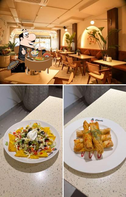 This is the photo showing food and interior at Almonds Signature Cafe