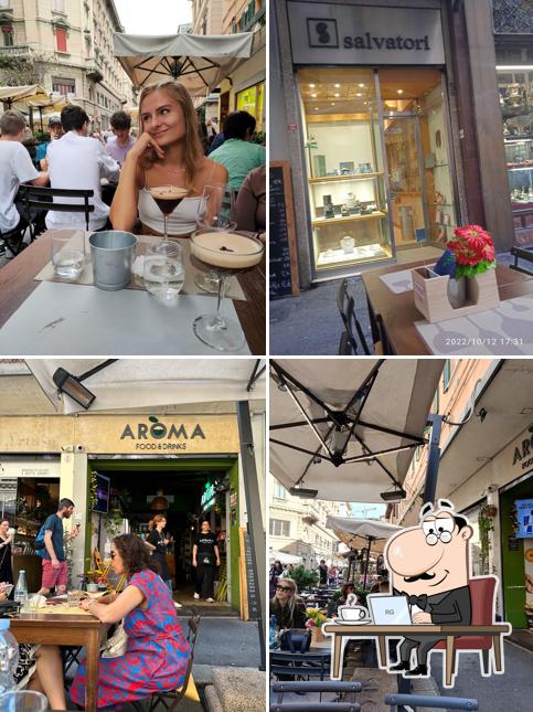 Dai un'occhiata agli interni di Aroma Food & Drinks