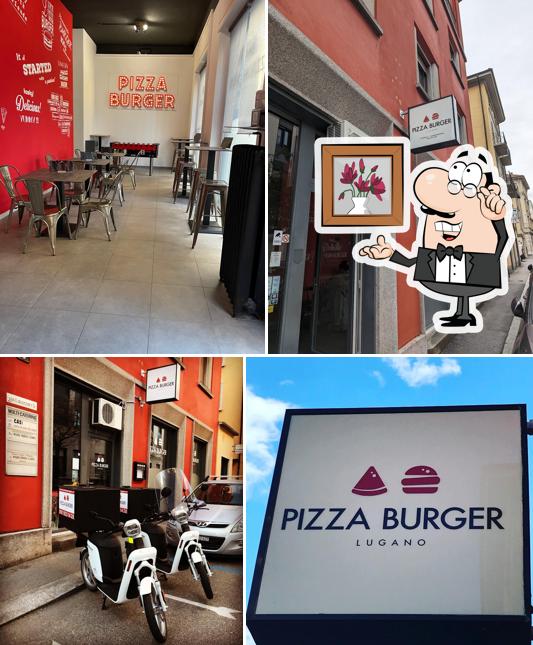 Gli interni di Pizza Burger Lugano