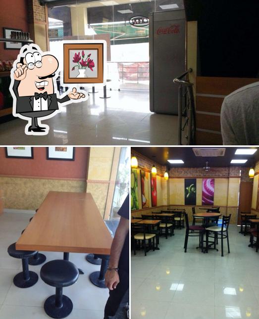 The interior of Subway