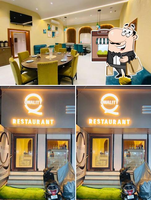 This is the photo showing exterior and interior at Qwality Restaurant