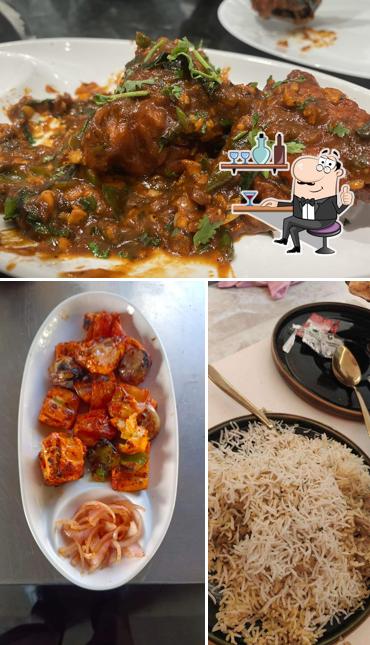 The photo of interior and food at Angara - The Grill Kitchen