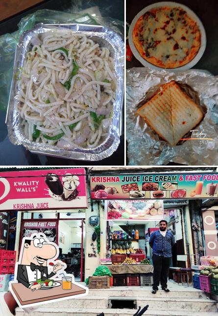 Food at Krishna juice and ice cream parlour