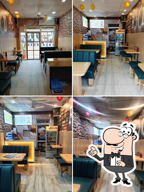 The interior of Pizza & burger zone