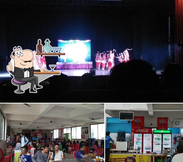 Take a seat at one of the tables at V.N.S.G. University Canteen