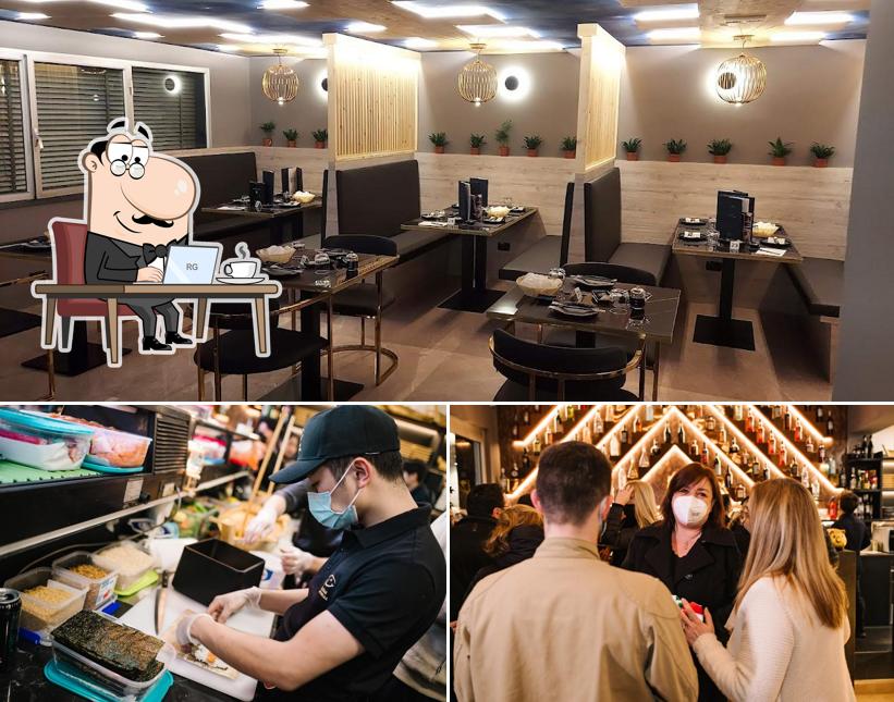 Gli interni di Sushi California