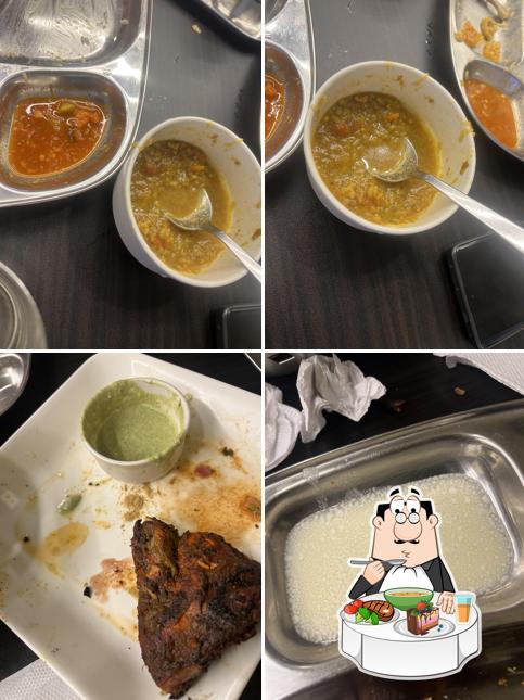 Hot and sour soup at Thalassery Restaurant
