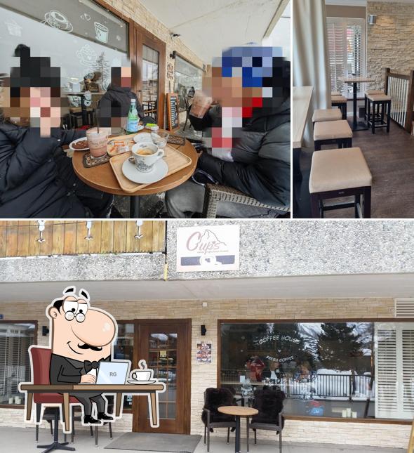 Dai un'occhiata agli interni di Cup's Italian Coffee house
