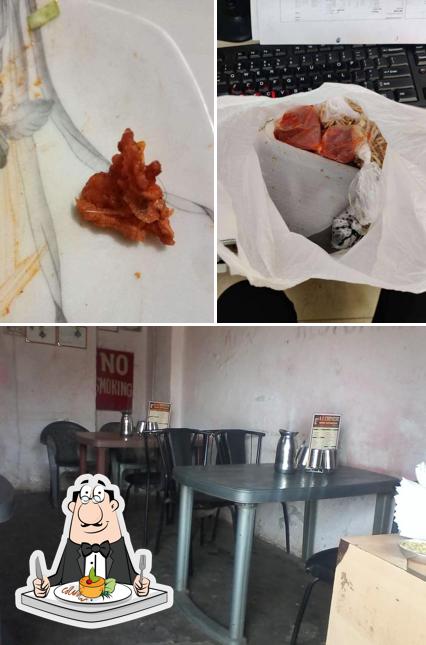 This is the image depicting food and interior at A - 1 Chinese Corner