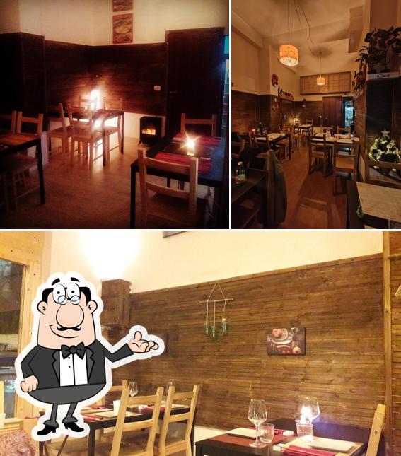 Gli interni di Gari Osteria Giappoletana