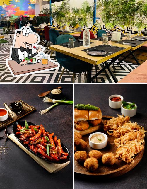 This is the image depicting food and interior at Gran Sabor Bistro Best Family Restaurant In Jaipur