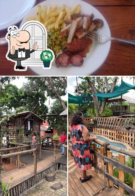 Esta é a imagem ilustrando exterior e comida no Chácara Paladar