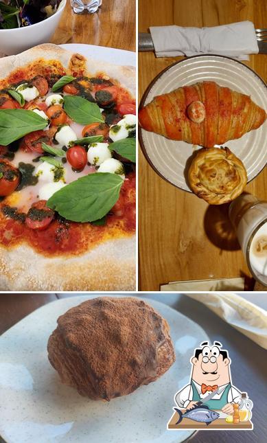 Salmão grelhado em Charlie Bakery Padaria Artesanal