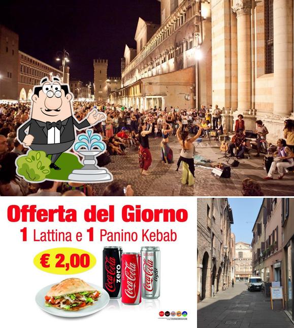 La esterno e cittadini del ristorante