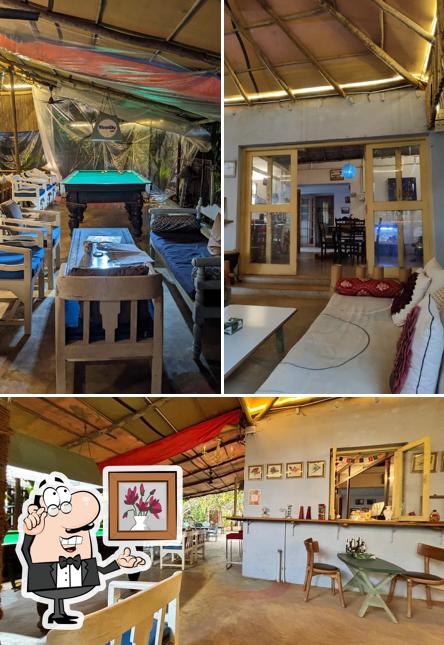 Take a seat at one of the tables at Moon City Cafe