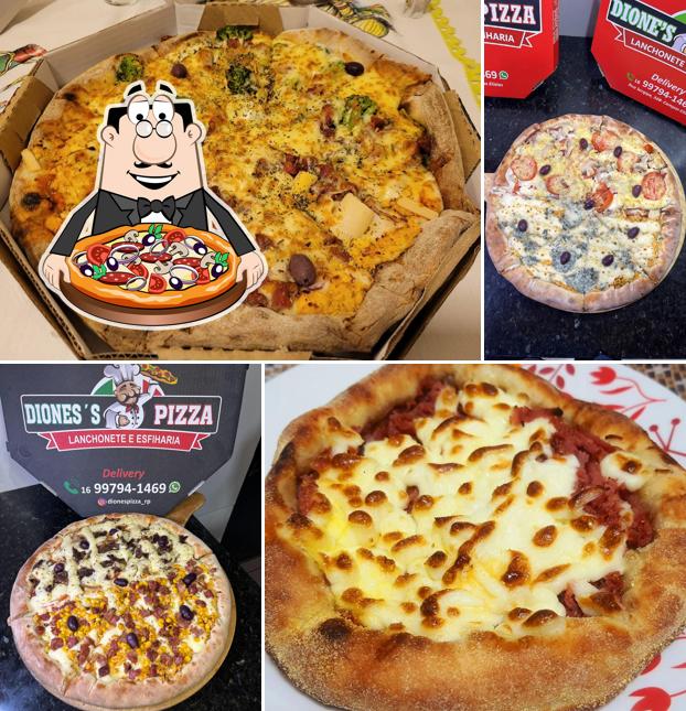 Consiga pizza no Diones pizza e esfihas