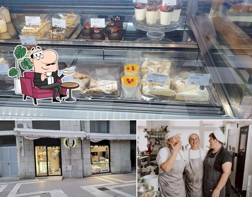 Gli interni di Luka Ice Cream & Cakes