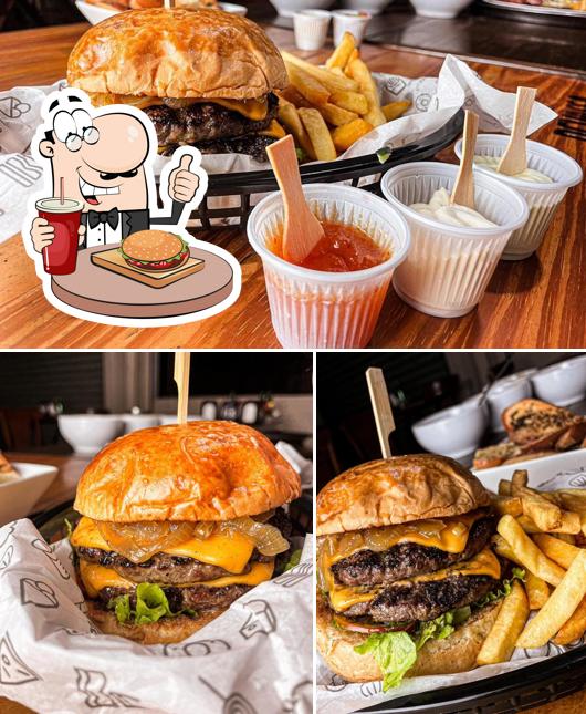 Consiga um hambúrguer no Box Grill