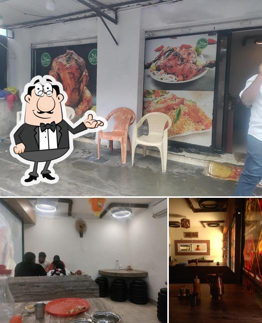 This is the picture showing interior and food at Rajavirunthu Hotel
