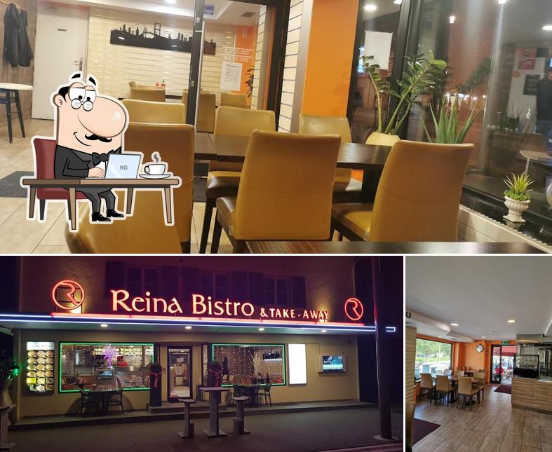 Gli interni di Reina Bistro