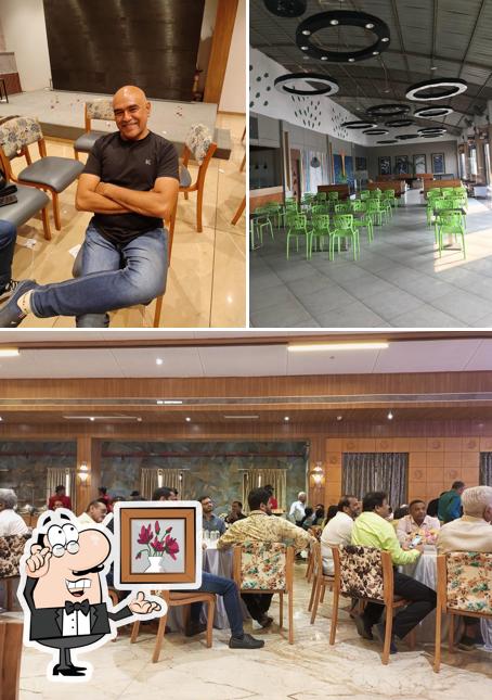 The interior of Hare Krishna Hotel