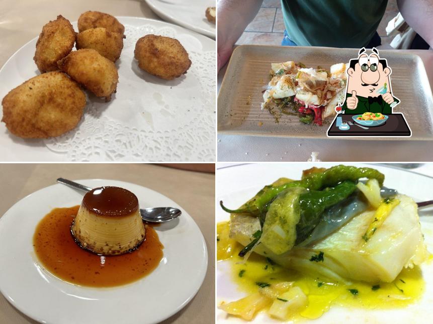 Platos en Izeta Sagardotegia