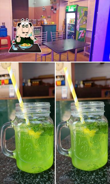 This is the picture showing food and interior at Paal Kadai