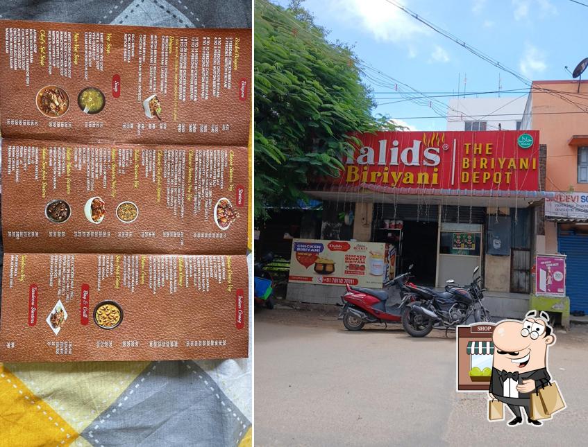 The exterior of Khalids Biriyani radhanagar