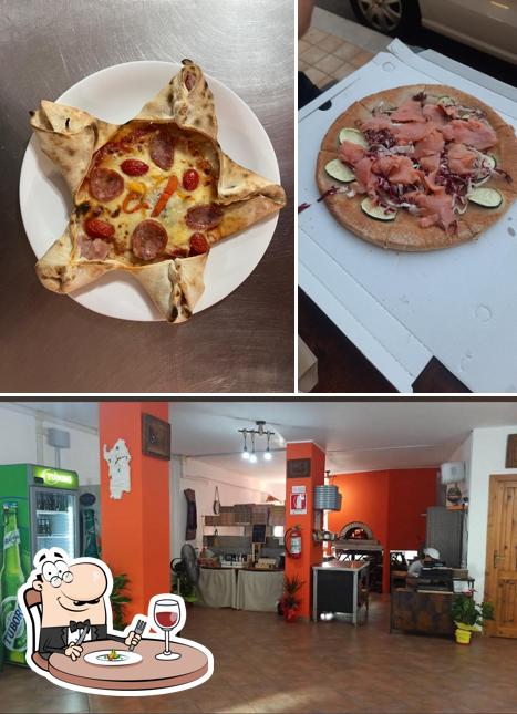 La cibo e interni del ristorante