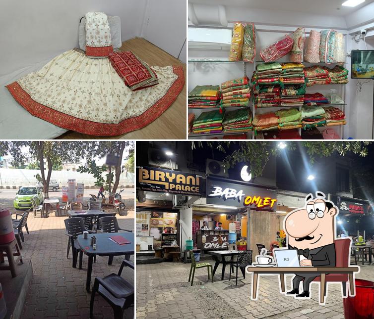 The interior of Baba omlet Center