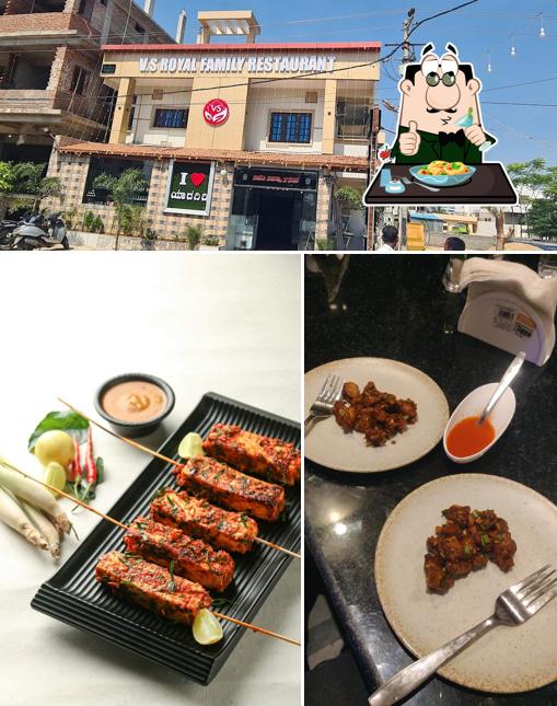 Among different things one can find food and exterior at VS ROYAL FAMILY RESTAURANT