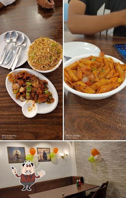 Among different things one can find food and interior at Mariners Cafe