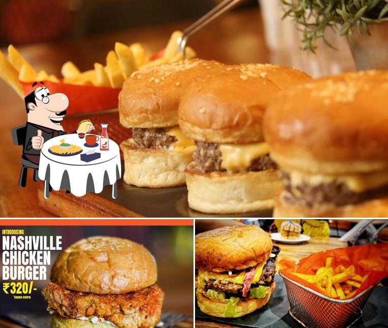 Get a burger at Turf Cafe