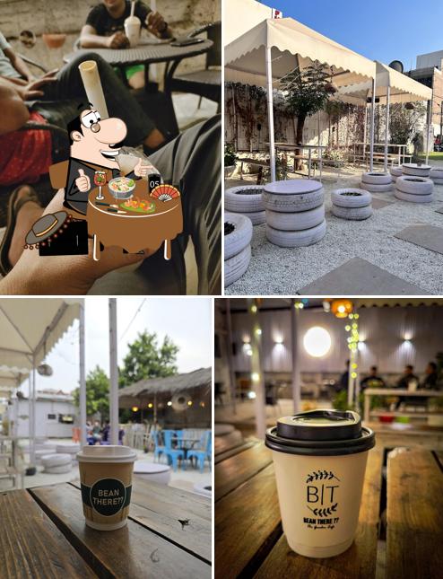 Check out the picture showing food and drink at Bean There??
