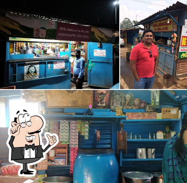 The interior of Adengappa Tea Stall