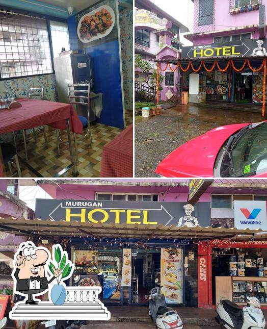 The photo of exterior and dining table at Sri Murugan Family Restaurant