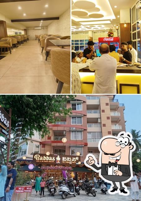 The photo of interior and exterior at Babbas Cafe and Ice Cream Parlour