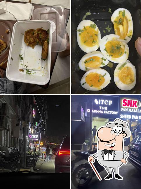 The restaurant's exterior and food