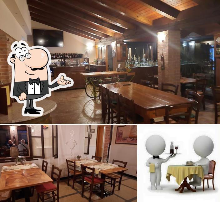 Gli interni di Trattoria Dal Diaul e l'Aghesante