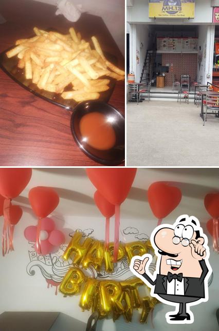 The picture of Cafe MH-13’s interior and fries