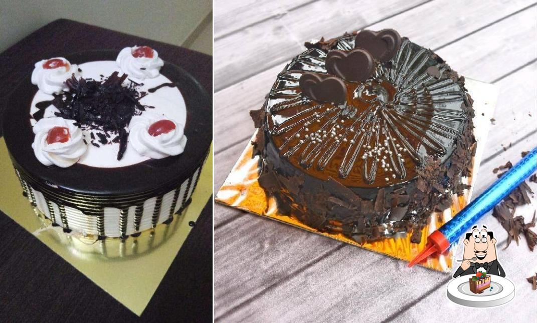 Chocolate cake at Baker's Den By Campus Choice