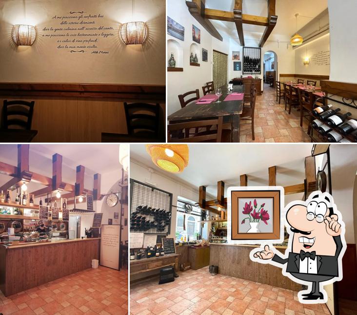 Gli interni di Osteria Libertaria