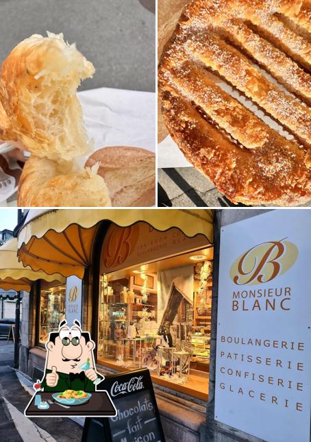Tra le varie cose da Monsieur Blanc : des confiseries à Bulle si possono trovare la cibo e esterno