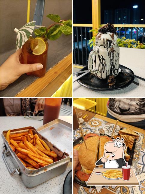 French fries at Size Zero Roof Top Lounge