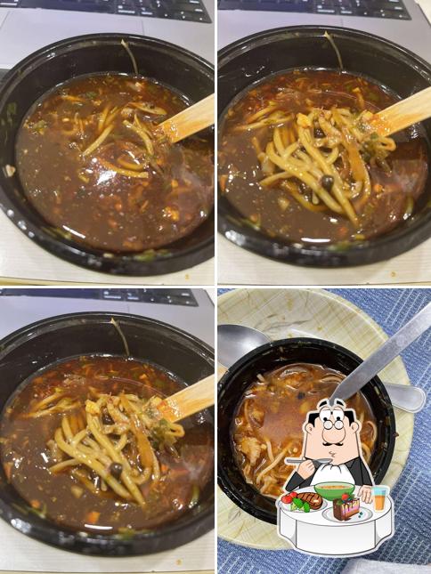 Hot and sour soup at Dimsum (Momo) Express - Fort CST